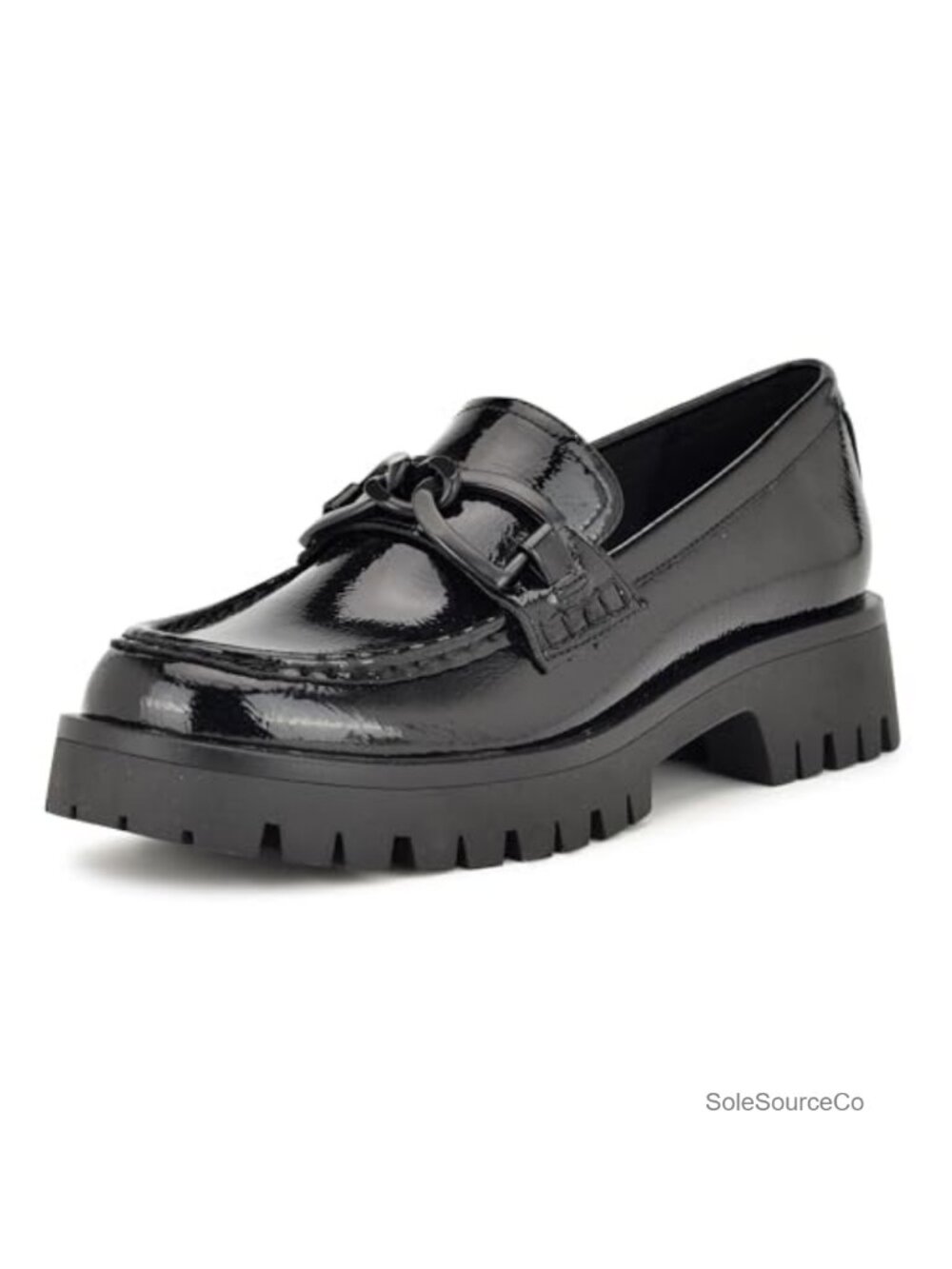Nine West Gables Slip-On Loafer with Chain Detail & Lug Sole
